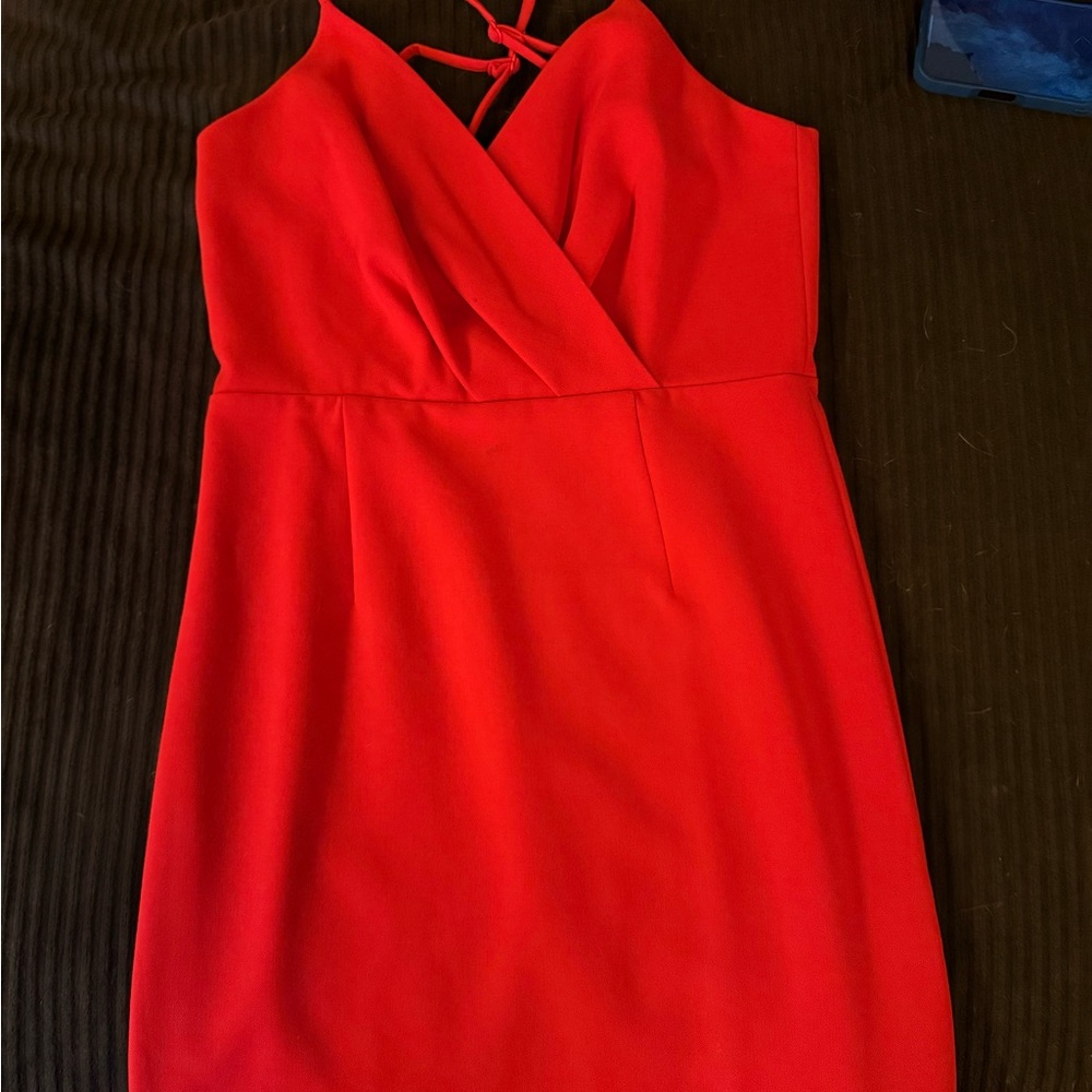 French Connection Spaghetti Strap Red Mini Dress